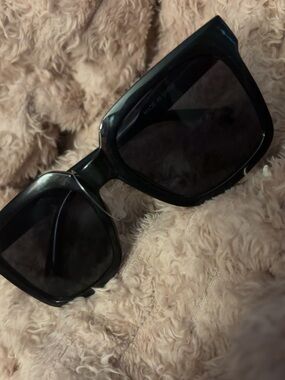 Brand New Black Oversized Square Sunglasses with Dark Frames